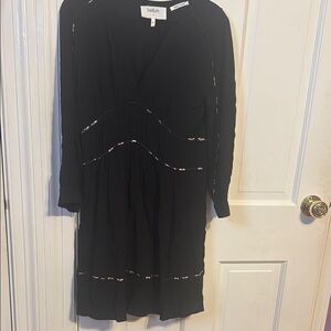 Ba&sh Blue Asymmetrical Wrap Dress for Work